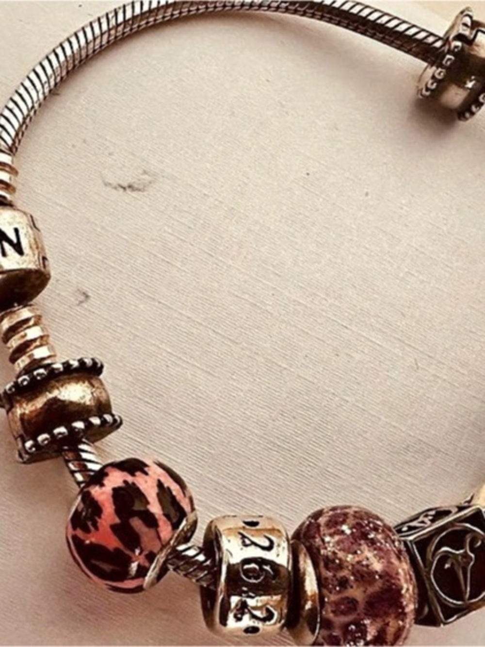 Pandora Moments Silver Charm Bracelet with Assorted Charms